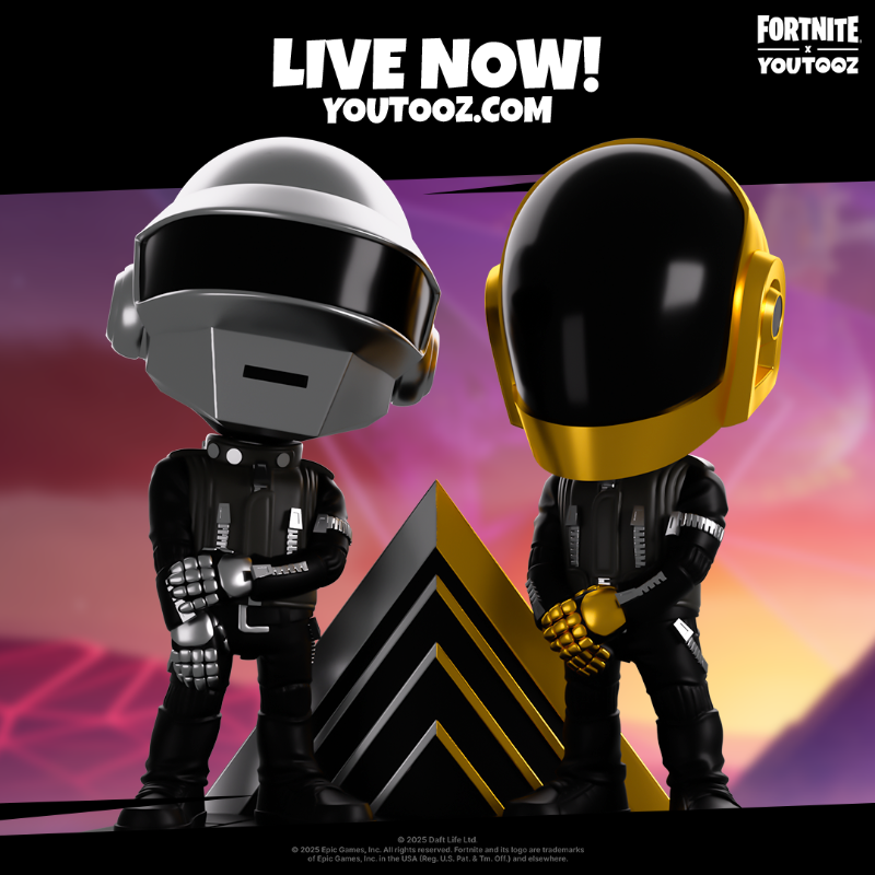 Daft Punk x Youtooz x Fortnite is available now for 4 weeks only 🎶