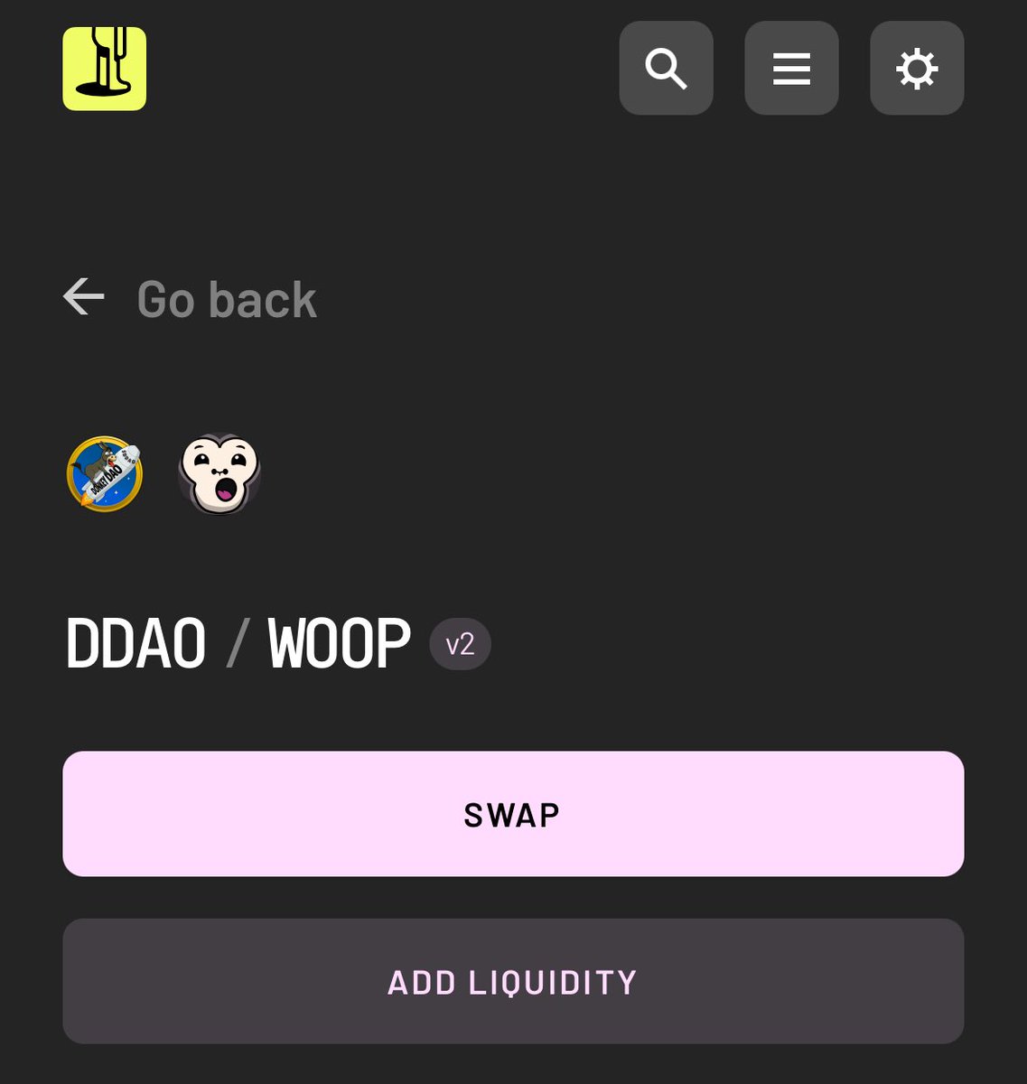 woopalgo's tweet image. NEW LIQUIDITY POOL OPENED UP ON @tinymanorg WITH @Donkey_DAO $DDAO $WOOP WOOP!
app.tinyman.org/pool/PSWRJNSHP…