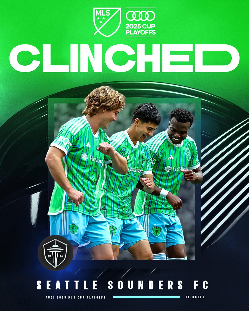 Seattle is IN. 💪

<a href="/SoundersFC/">Seattle Sounders FC</a> punches their ticket to the Audi MLS Cup Playoffs!