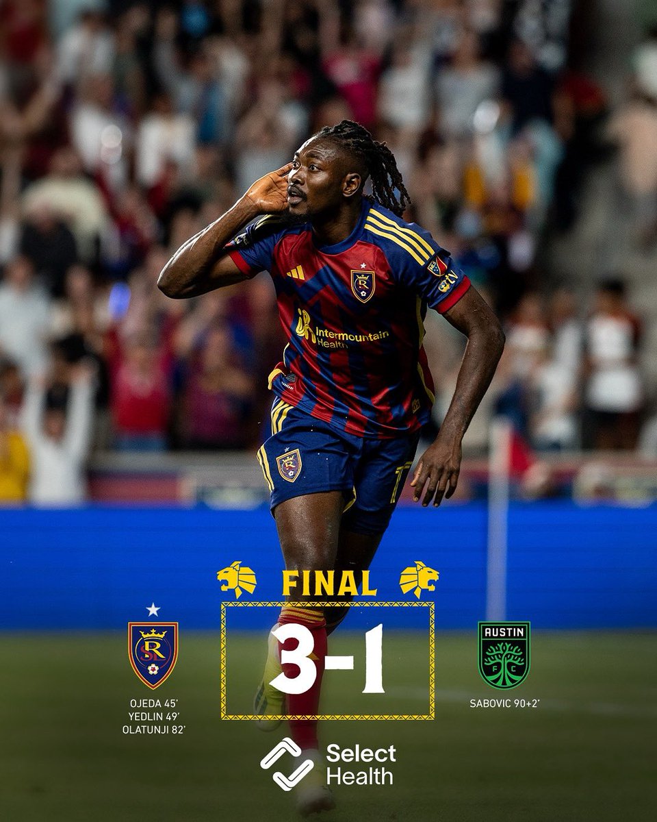 tres goles y tres puntos ✅

#RSLvATX | <a href="/SelectHealth/">Select Health</a>