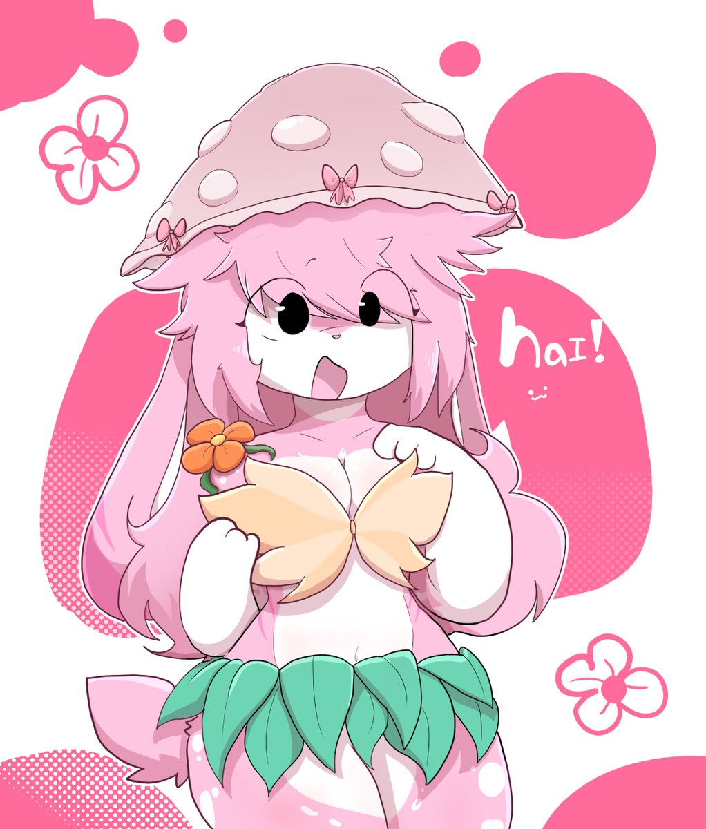 rosedreMs's tweet photo. girl rabbit plant mushroom... and pink 🍄 https://t.co/P5GsAdAk8n