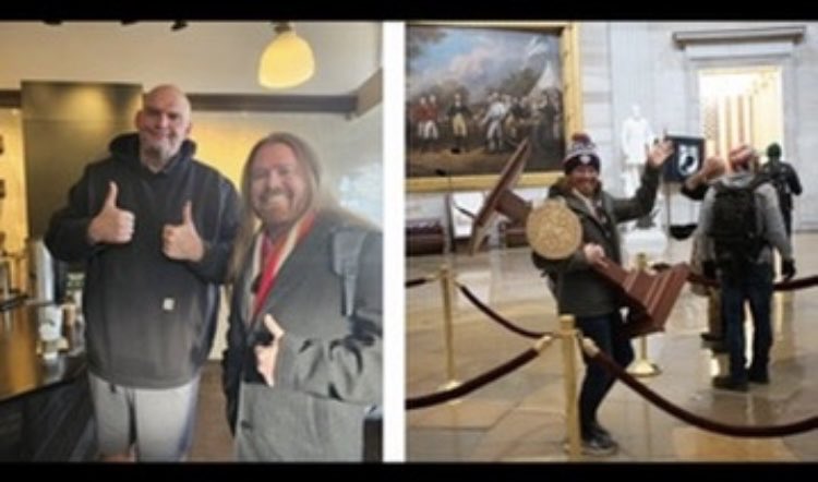 This is who John Fetterman hangs out with J6 Insurrectionists! 🤬