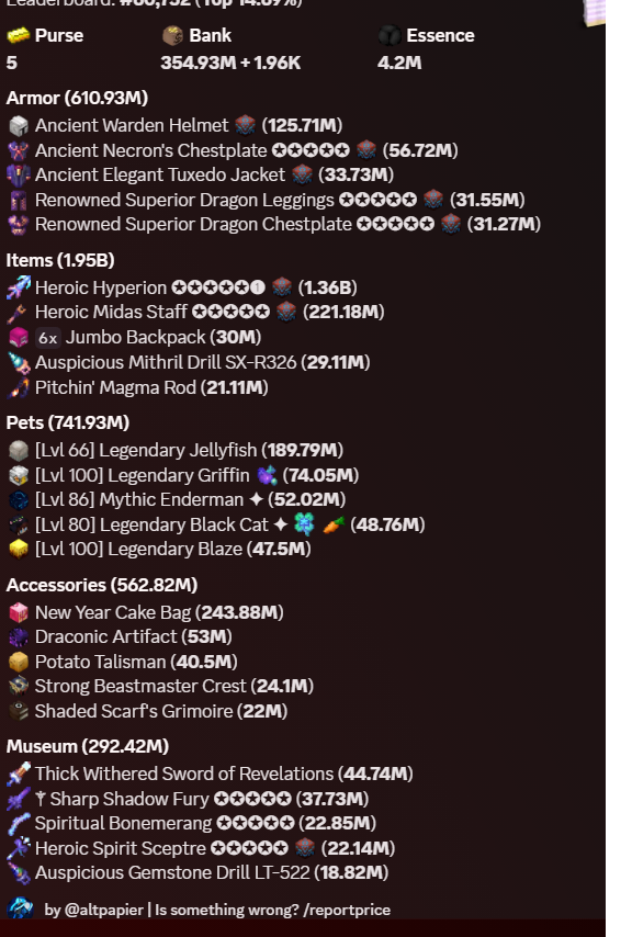 Foxy__kun's tweet photo. @HypixelNetwork i had to pay to hypixel staff to recover them i will do because i'm playing Skyblock since came out until today and i wish to continue playing it with my items
Left picture is before the hijacker and right picture is after the hijacker's done
so please HYPIXEL STAFF recover them https://t.co/h1OJIDqoPg
