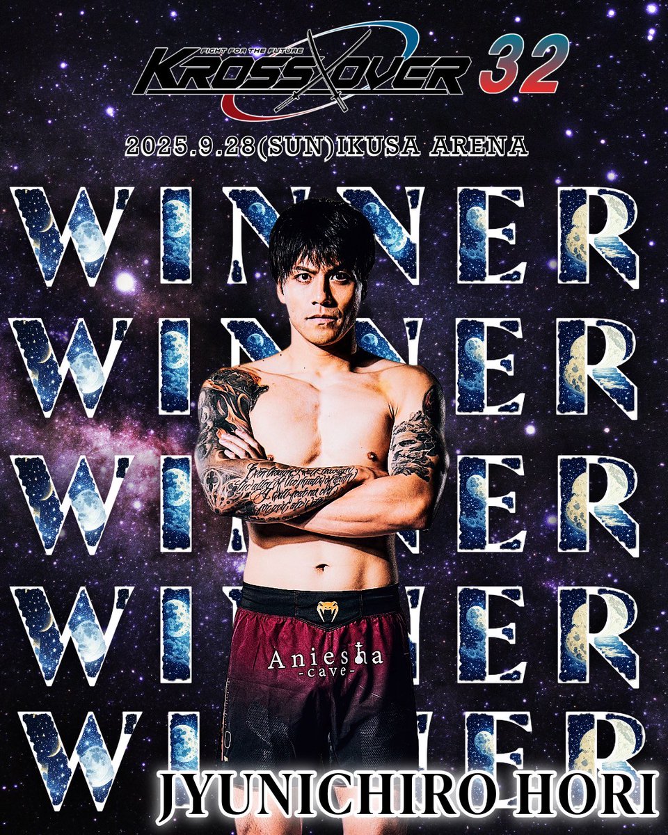 KrossoverF's tweet photo. 9/28(日)『KROSS×OVER.32』第1部
@KrossoverF　#KROSSxOVER32　#IKUSAARENA
第6試合 KROSS×OVER PRO-MMA LIGHTWEIGHT(-70.3kg)FIGHT 5分2R
〇#堀淳一郎(ALLIANCE) 
×#藤﨑友佑心(BRAVE) 
※藤崎は2R終了時、ロープ掴みによる減点1あり https://t.co/KPOn33WPCb