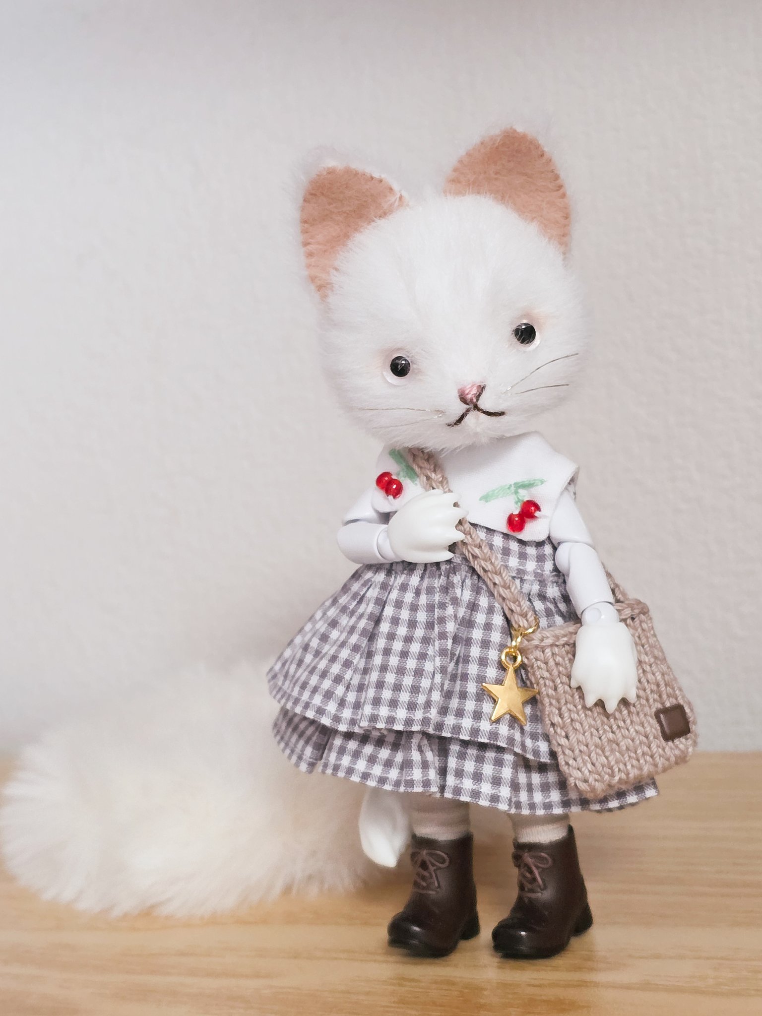 ⭐最終価格 ❗テディベア 作家さま 白猫ちゃん⭐ 白猫さん - lintupuu