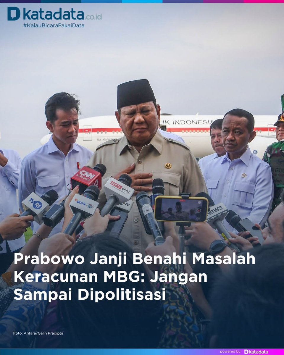 __AnakKolong's tweet photo. HIPOKRITOKRASI | 

MBG adalah anak kandung dari rahim "janji politik", yg lahir di panggung kampanye politik • saat berebut kursi kekuasaan. 

Produk politik kok ngga' boleh dipolitisasi ?

PIYE TO PAK ?!! 

Kok malah jadi seperti pabrik "politisida" • produksi janji politik, tapi menolak "sentilan politis".

Bahkan, tanpa tragedi keracunan pun, MBG adalah wajah politisasi.

Jadi, yg absurd bukan kritik publik dan yg patut dilarang bukan politisasi, tapi wajah kekuasaan yg tampak alergi dgn bayangannya sendiri.
.
.
😁
#FufufafaAibNasional