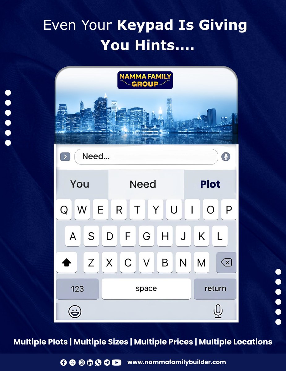 familybuilder6's tweet image. 💡 Even your keypad knows your dream 👉 Plot! Why wait when your future home is just a decision away? 🏡✨ ✅ Multiple Plots ✅ Multiple Sizes ✅ Multiple Prices ✅ Multiple Locations 📞 Contact Namma Family Group today &amp;amp; book your Dream Plot!
#NammaFamilyGroup #FutureInvestment