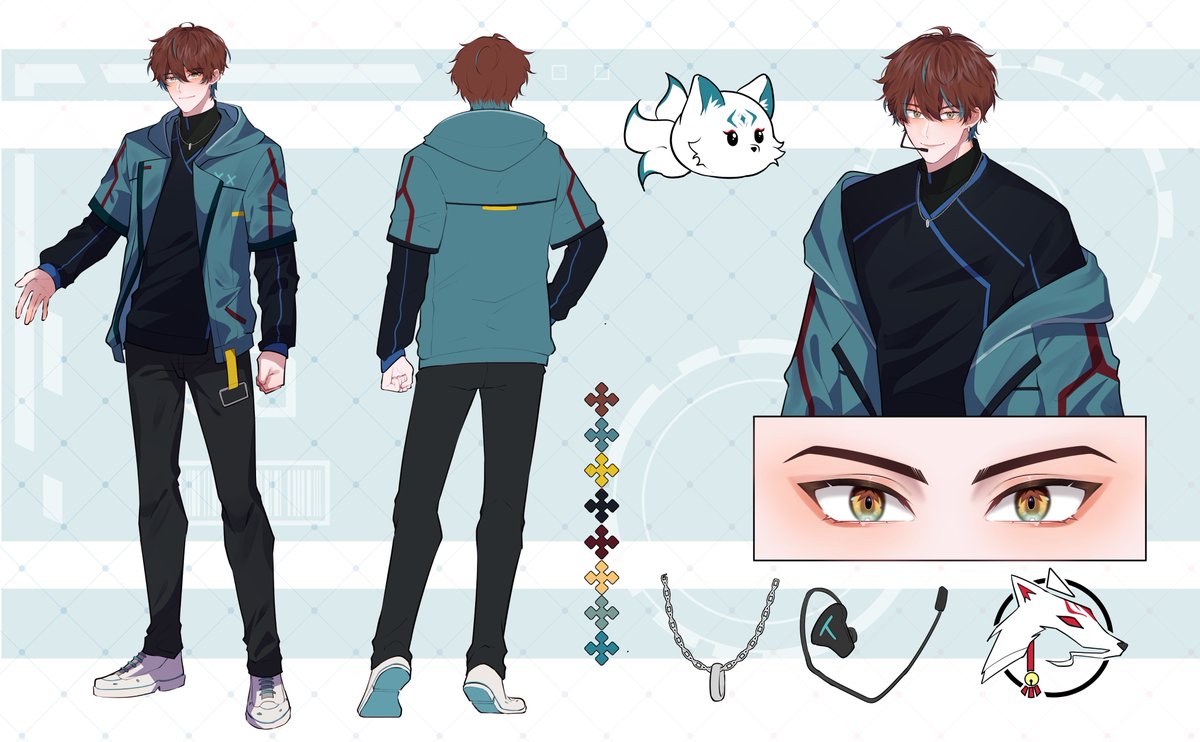 TrisFushimi's tweet image. 【 CHARACTER SHEET 】

Fanmark : 🦊🎤

🦊TAGS🦊
General : #trisfushimi 
Live : #trisLive 
Artwork : #trisketch 
Clip : #trisclip 
Meme : #fushimeme 
NSFW : #tristrap
Announcement : #trisnews

🎨: @/707roka