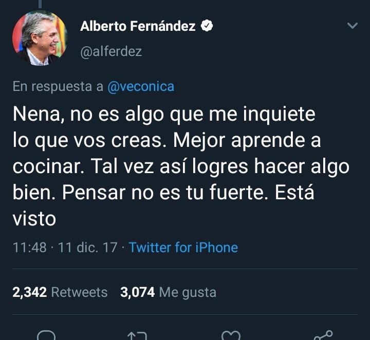 Y después votó a este
