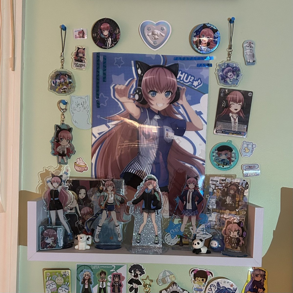 chuutwooz's tweet photo. my chu2 shelves 🩵
#chu2 #bandori #BanGDream
#oshikatsu #collection https://t.co/W2AQYAUO23