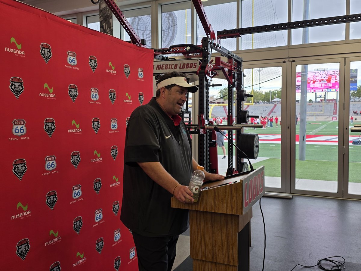 RyanTomari's tweet photo. @Coach_Eck post 38-20 win over NMSU. https://t.co/CubHUOi8wF