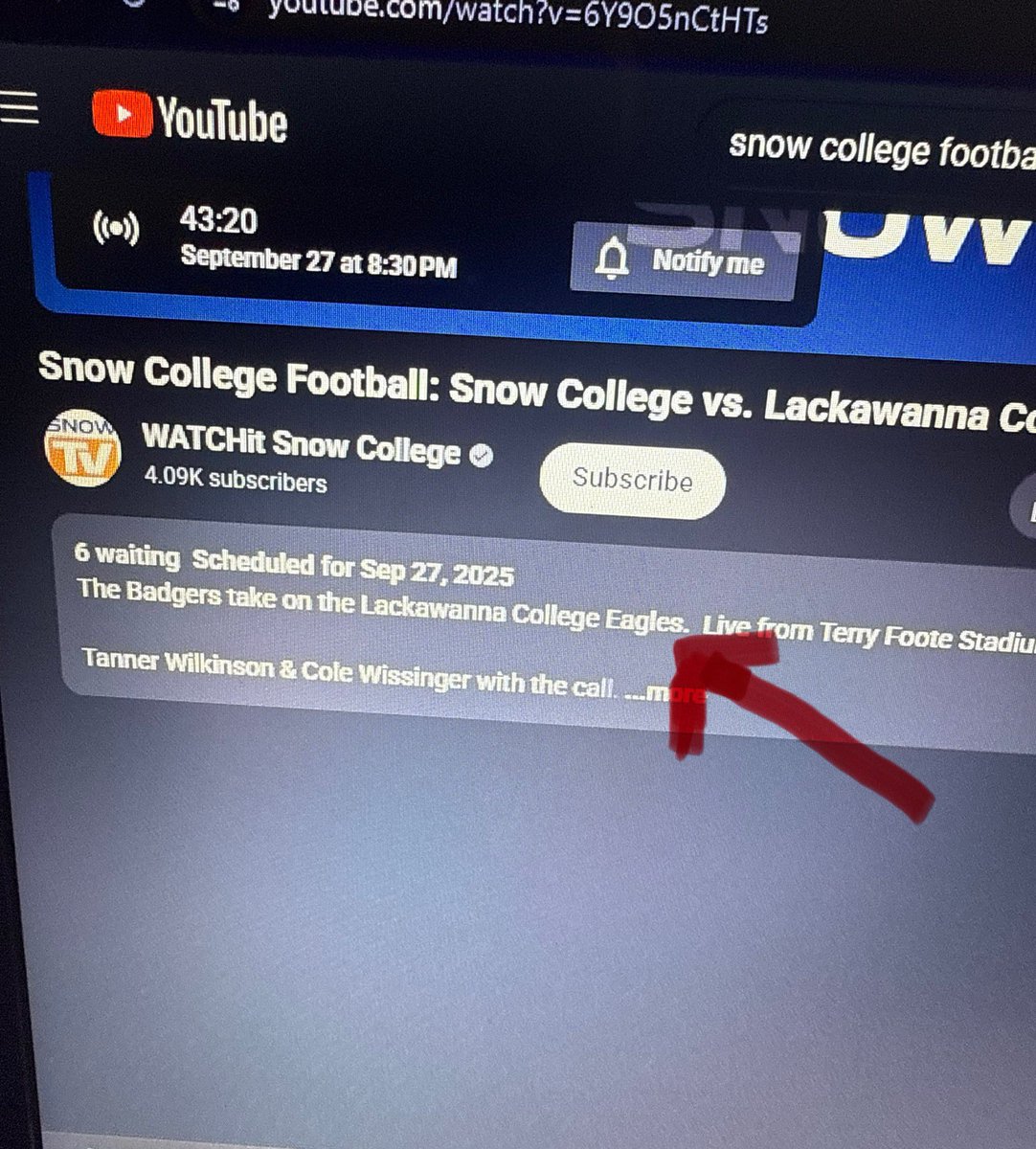 deniseduda's tweet photo. @SnowCollegeFB Lackawanna Falcons are not Eagles! Thanks. https://t.co/m5B2A8QTcW