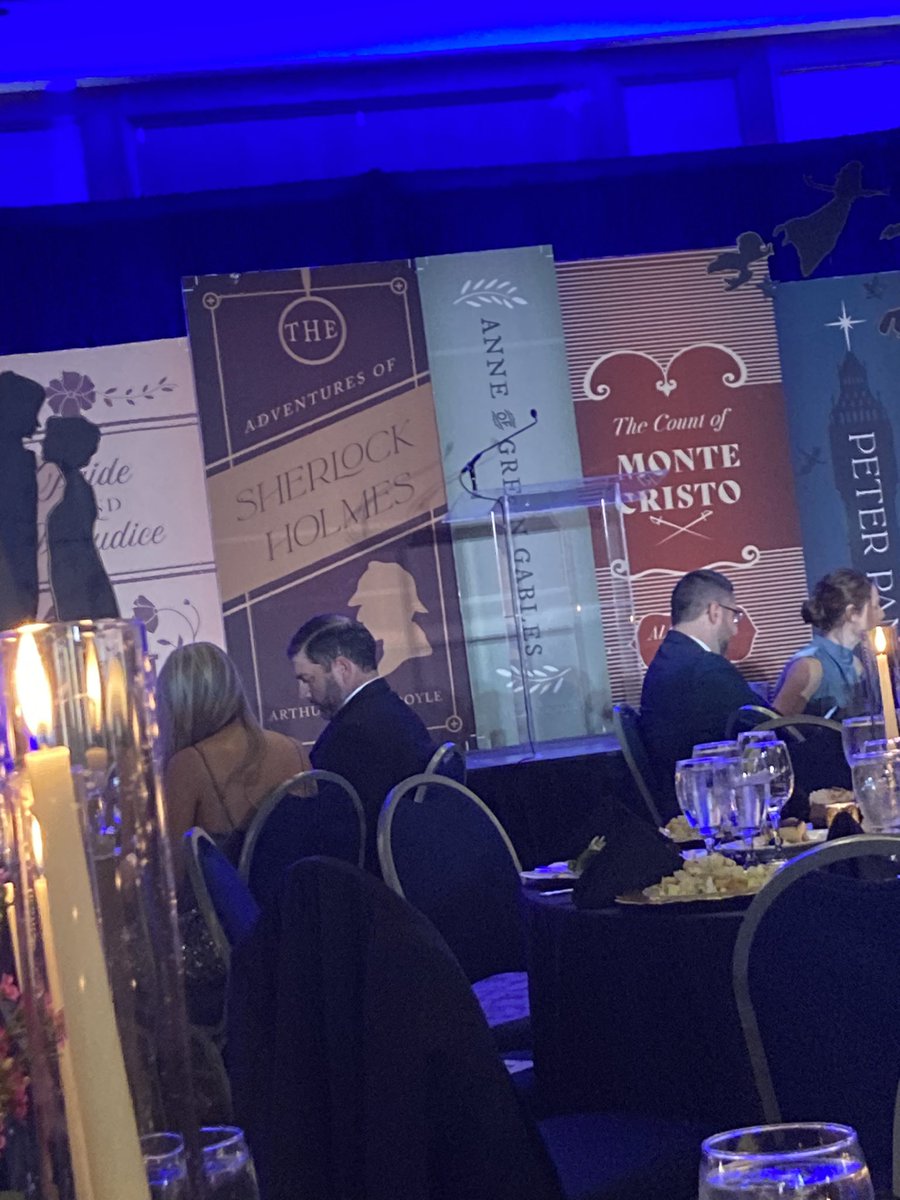 You know it is a classical education gathering when the backdrop is books.