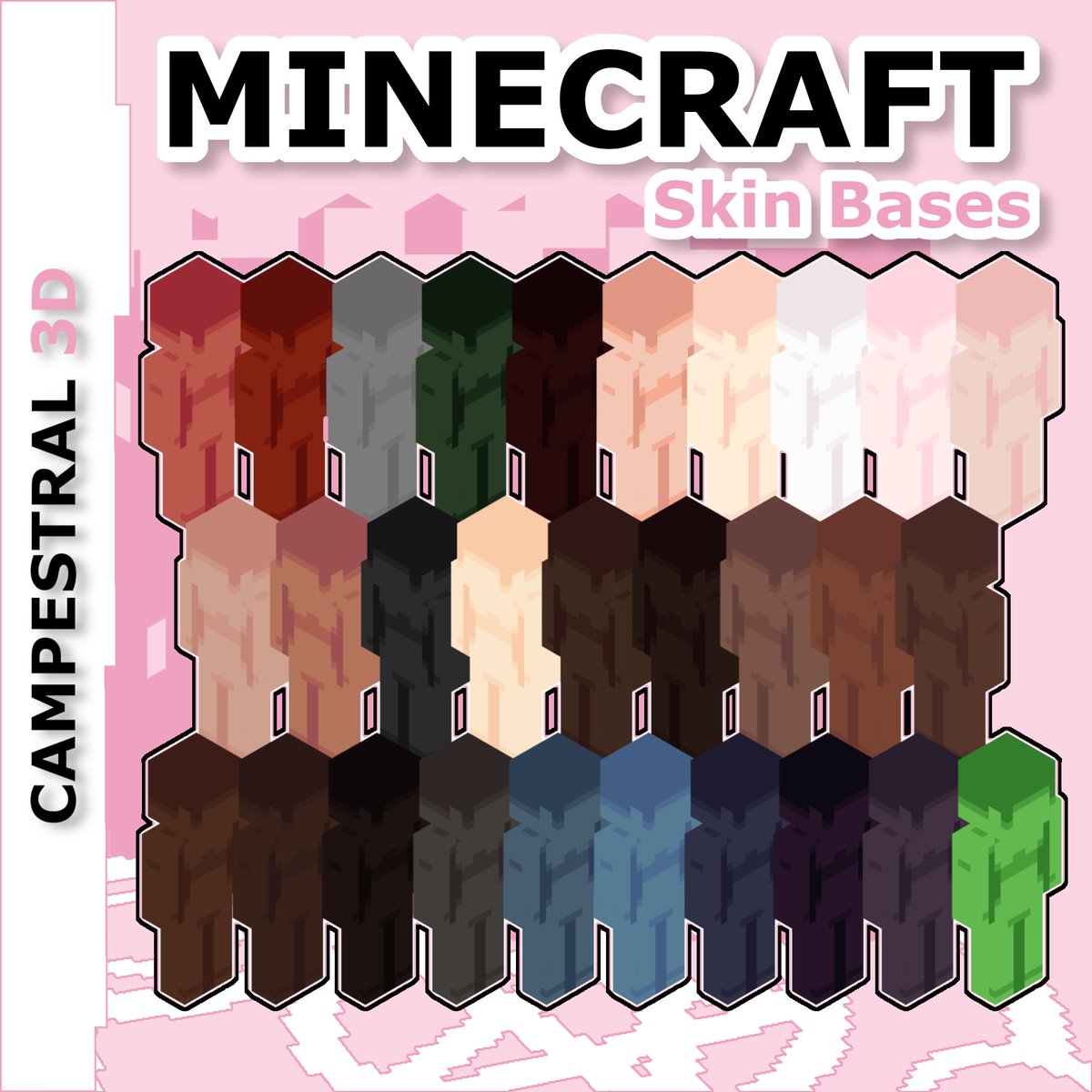 CampestralCamp's tweet image. ♡ I made a free written tutorial on how to use Minecraft skin bases. It comes with 29 f2U slim Minecraft skin bases that should help you get started. 
♡ Download below!
♡ If this post does well, expect more bases in the future!
#minecraft #minecraftskins #tutorial #f2u #VGen