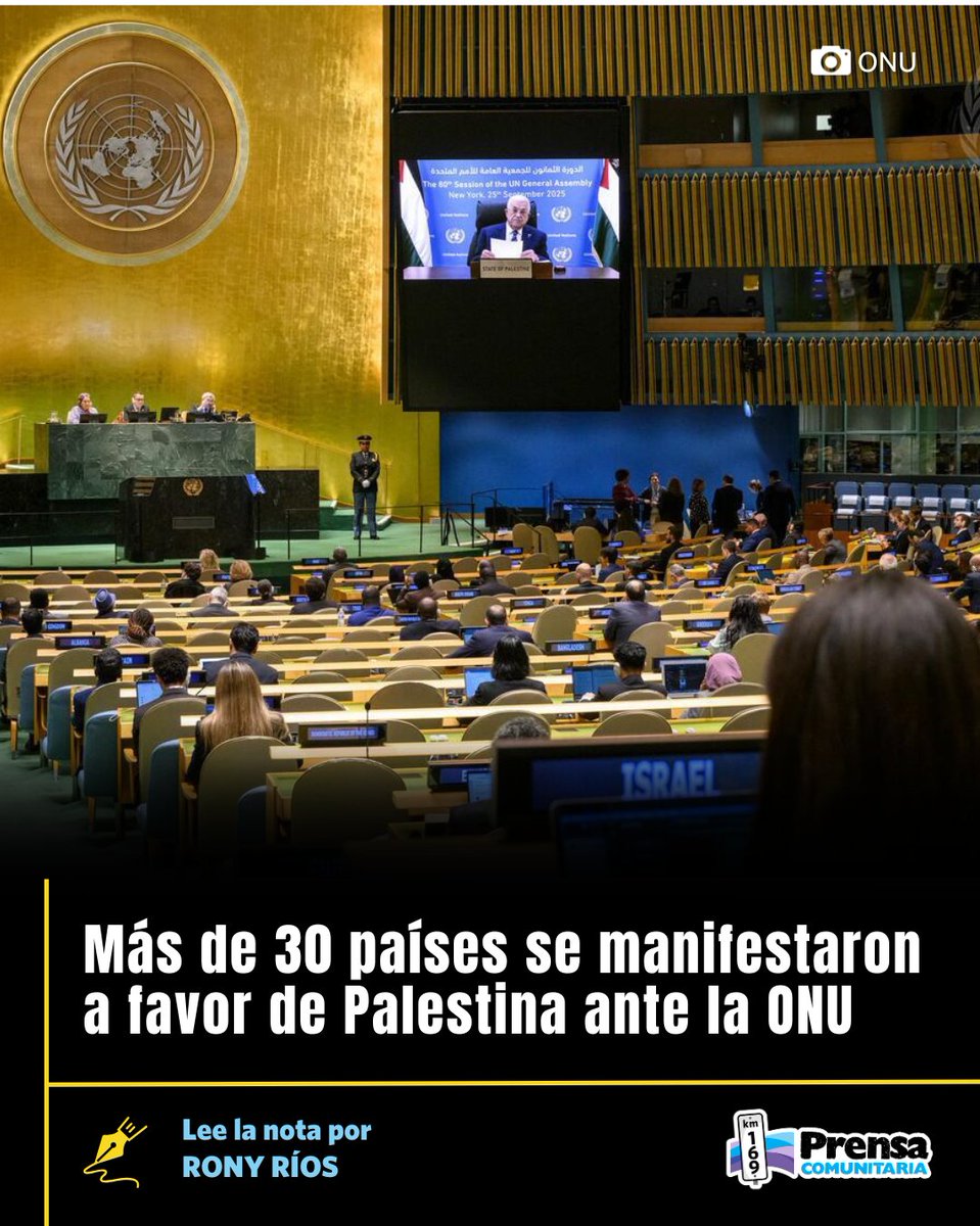 🇺🇳 Israel y Estados Unidos se quedan solos 

Más de 30 países defendieron a Palestina ante la #ONU y calificaron como genocidio el ataque perpetrado por Israel en la Franja de Gaza.

Conoce los detalles 📌

prensacomunitaria.org/2025/09/mas-de…