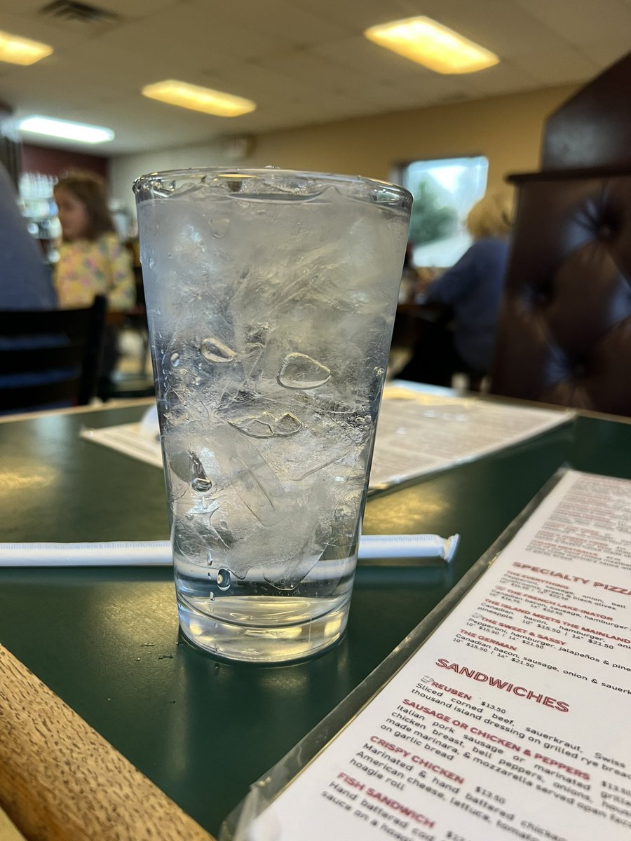 “Water with no ice please”