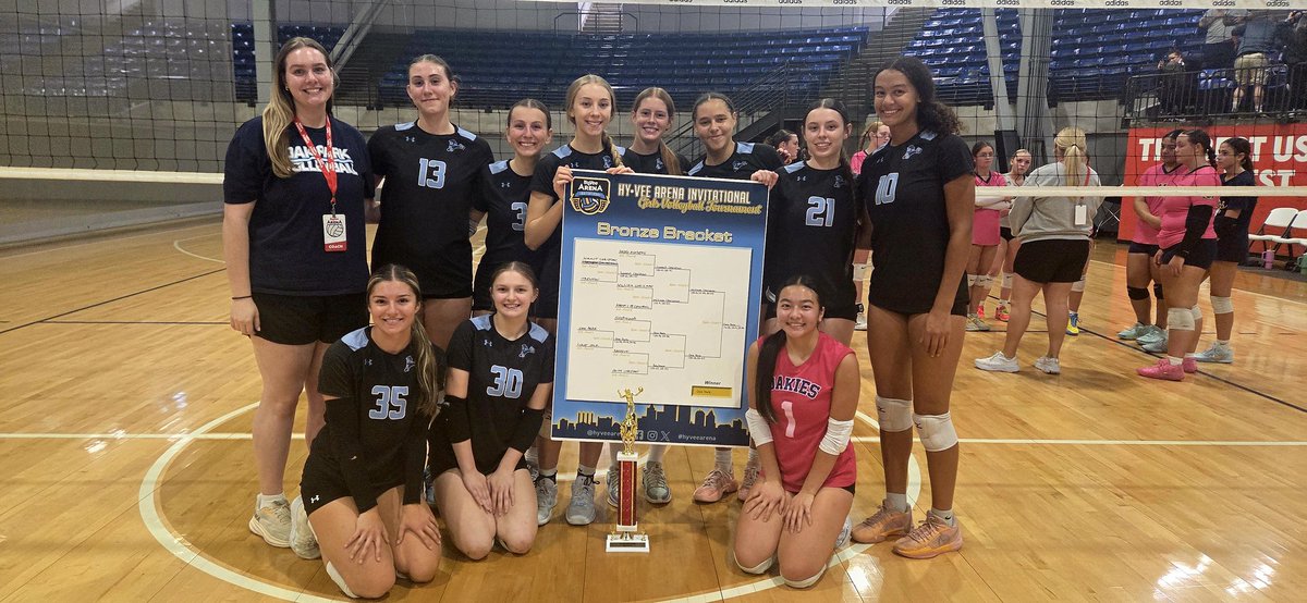 Oak Park Volleyball takes 1st in the Bronze Bracket at the HyVee Invitational!