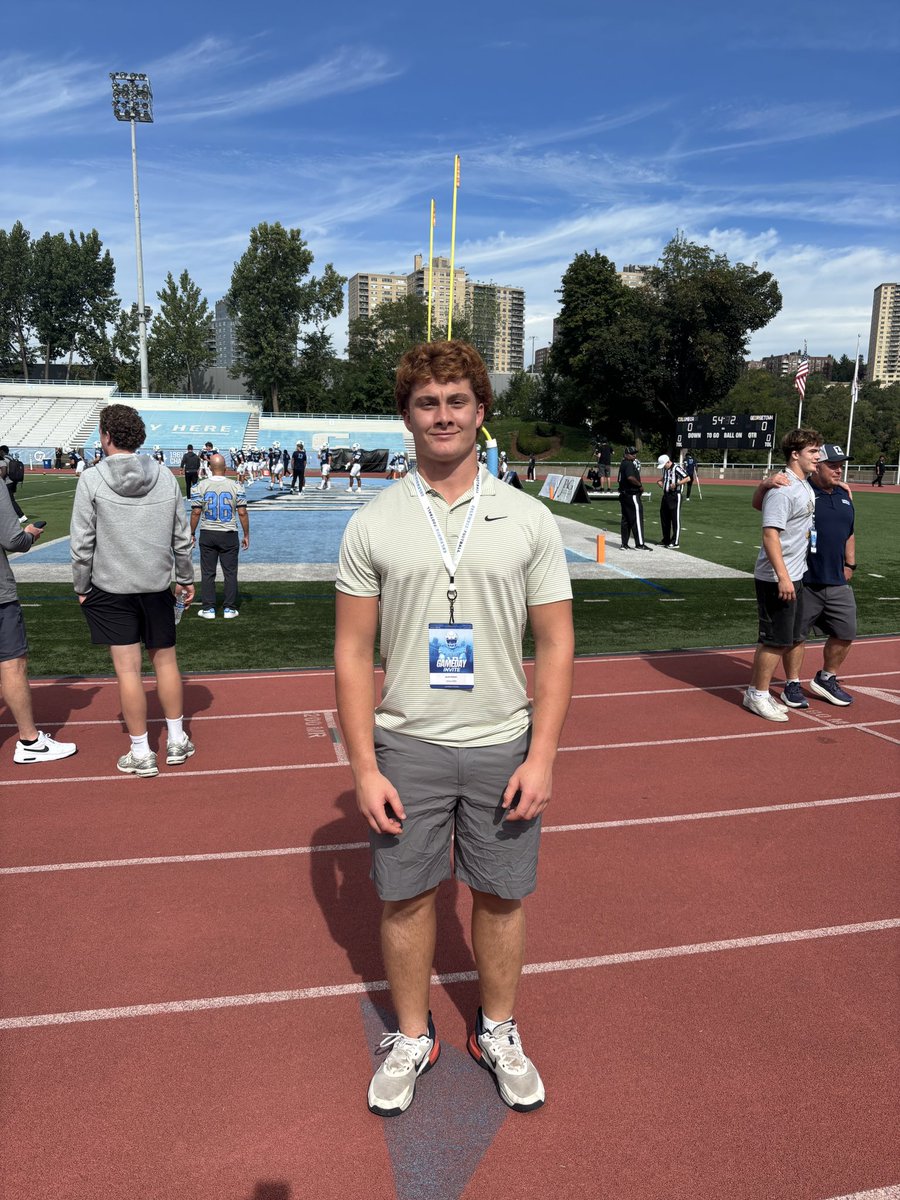 Had a great time <a href="/CULionsFB/">Columbia Football</a> today.
Thank you, <a href="/CoachManion_/">Joe Manion</a> <a href="/CoachT_82/">Kenneth Tinsley</a> for the opportunity 
<a href="/CoachVanZile/">Scott Van Zile</a> <a href="/gilman_football/">Gilman Football</a>