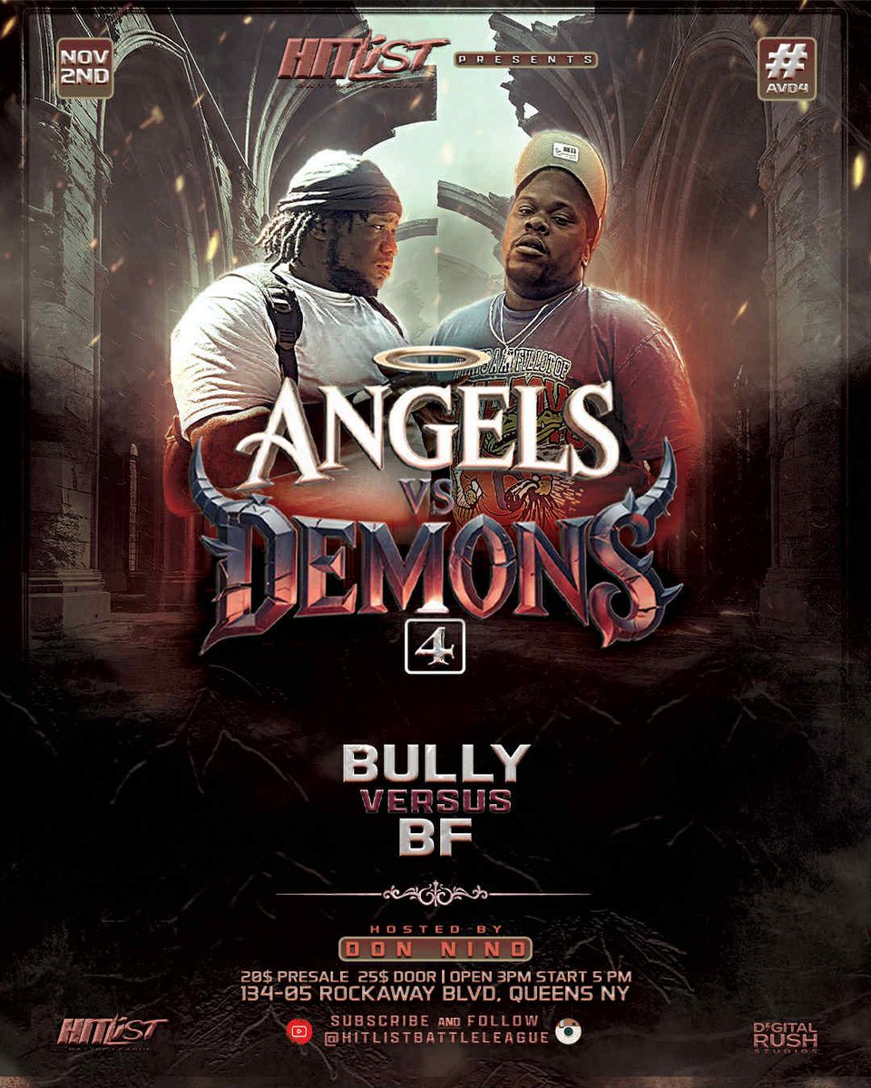 Angels Vs Demons 4  1st announcement!!! What y’all think? Y’all ready to pick a side!!!