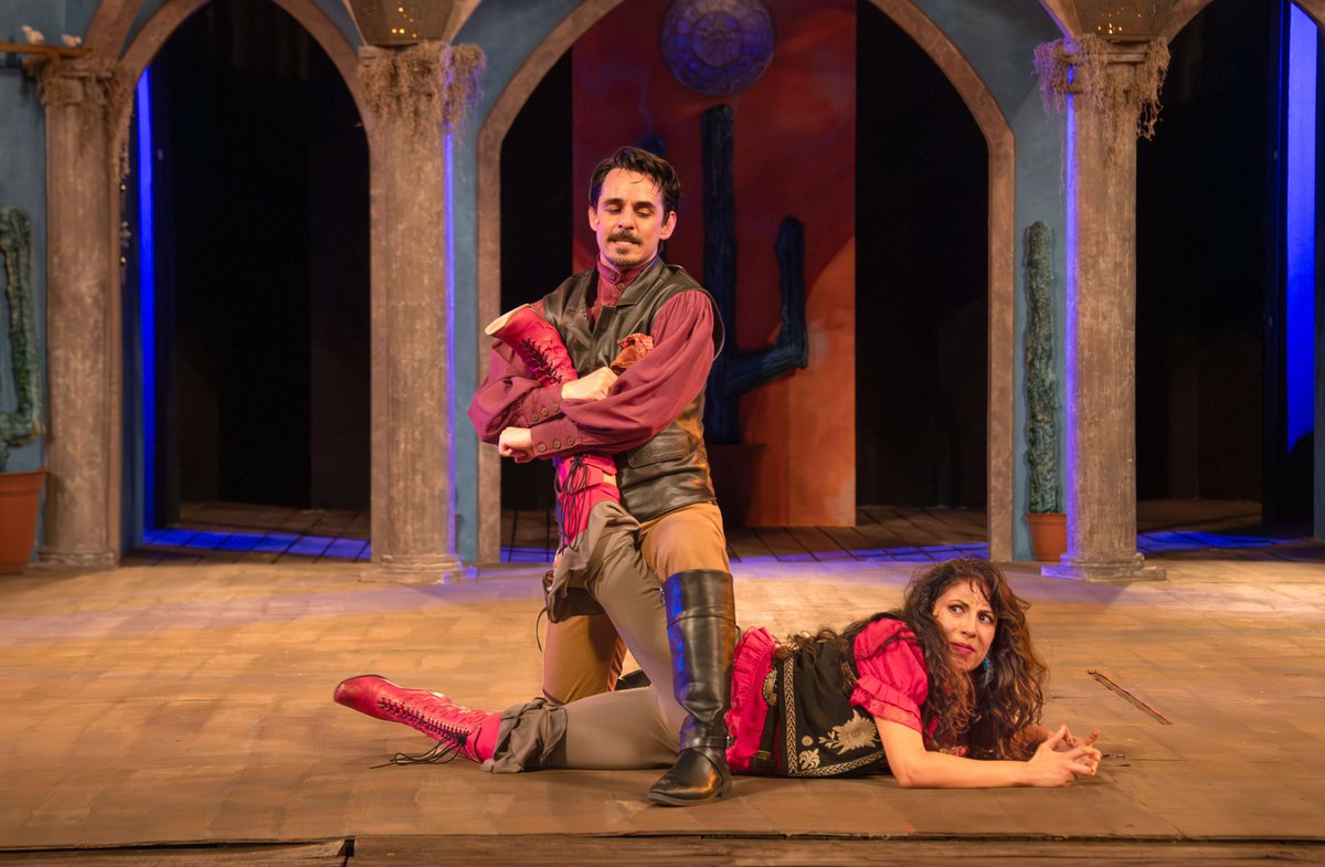 shakespearedal's tweet photo. When your love language is wrestling boots, not sonnets… 💥👢❤️

The Taming of the Shrew by William Shakespeare
Modern verse by Amy Freed | Spanish translation by Virginia Grise

🎟️ https://t.co/w68Z1dTuNP

#TamingOfTheShrew #ShakespeareDallas #BardWithABite #StageComedy https://t.co/FIgCLbdJ4r