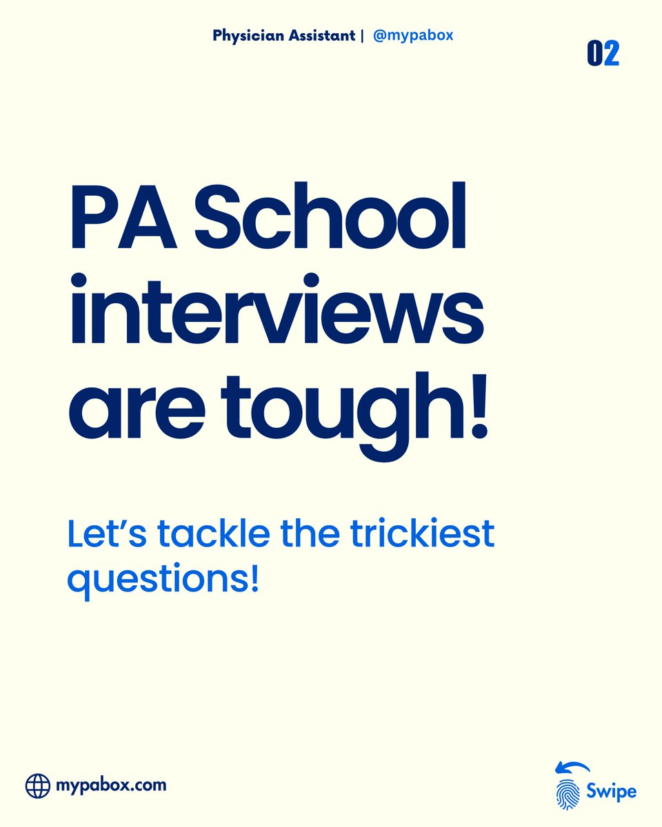 myPAbox's tweet photo. Ready to ace your PA school interview? Discover how to tackle the trickiest questions with confidence and stand out from the competition.

Don't miss out on 15% off your myPAbox subscription with code Prepa15!

#PAInterviewPrep #PAStudentJourney #PrePAAdvice #PAInterviewTips #Phy https://t.co/mitTd2w6LR