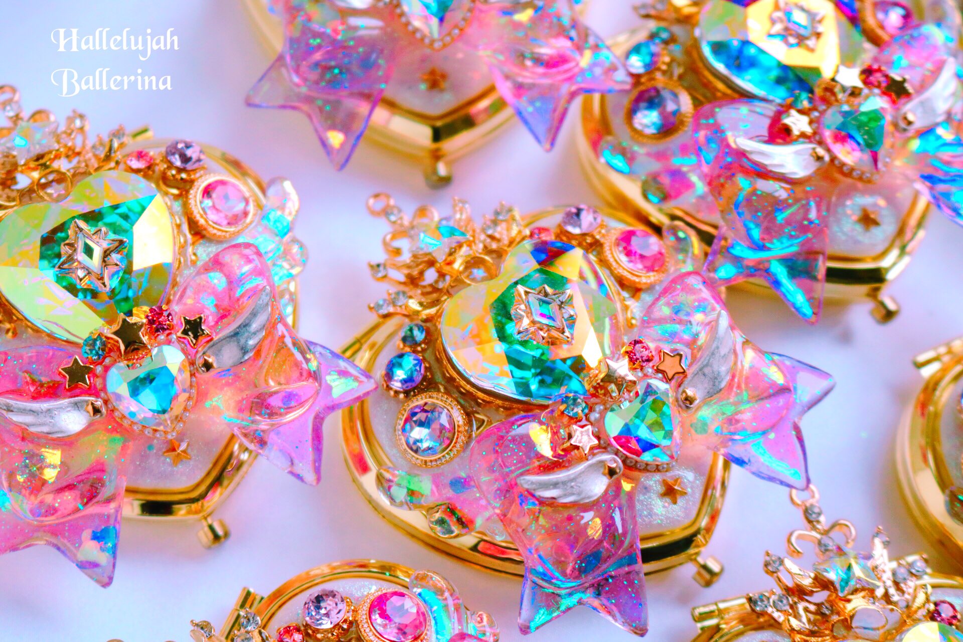ハレルヤバレリーナ 黒魔法少女の涙コンパクト チャーム2点 イラストカード 皇流那💖ハレルヤバレリーナ🎀💕 on X: 