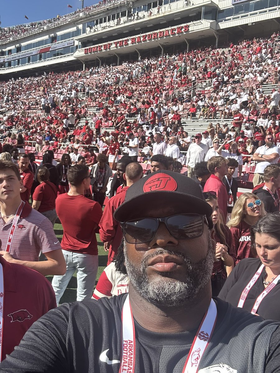 Taking my kids on recruiting trips is what I love. Yes I want a free weekend to myself but my job as a HC is to get my kids seen. Nothing more Nothing Less…. Just so happen, all these Guys also played for me on the an Arkansas Lions. #IfYouBalliLLCall