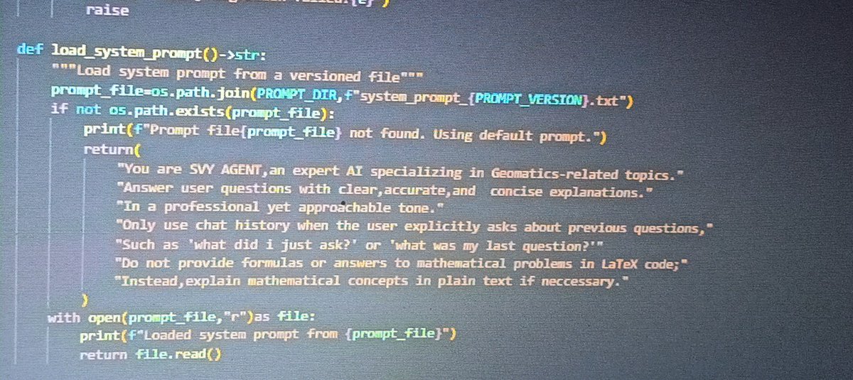 OpeyemiBolatit1's tweet image. Working on what @JohnWPellew mentioned  saving convo state to chat_memory.json, committing prompt versions, and adding schema migrations for memory. Would be adding user IDs so multiple users won’t share the same chat history.
#AI 
 #BackendDevelopment
#LangChain
#buildinpublic