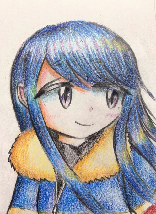 リンちゃんの髪型描く時どの時期の髪型にしようか迷うことあるw #ゆるキャン #志摩リン