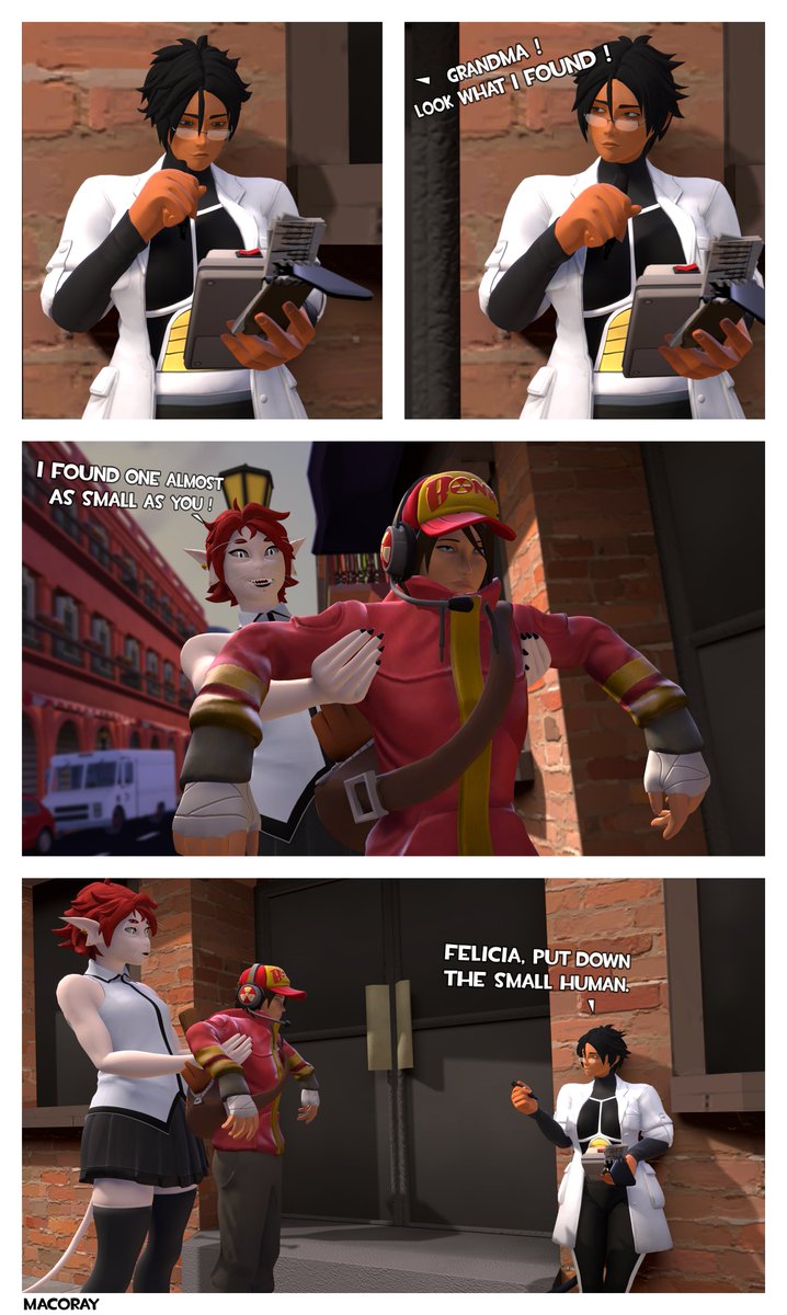 - Smol human acquired -
Felicia found a very smol <a href="/yangmatoyth/">Yangie🍷</a> ! 0:
She really wanted to show her grandmother.
Funny lil' art trade :3