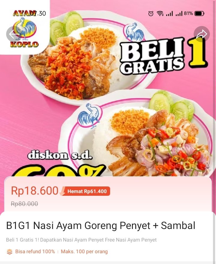 pagi pagi gabut banget ga sengaja liat-liat shopeefood ternyata banyak diskonan 😭 bahkan ada yg 10k an ajaa huhu 💯

weekend gini kan males masak yaa enak shopeefood aja ga sih 😌😚

yukk cek punya kalian sama ga kayak punyaku 👇🏻
shopee.co.id/universal-link…