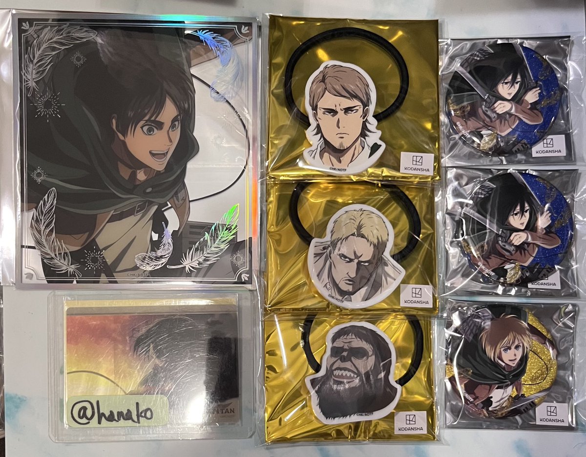 進撃の巨人 memory リヴァイ 色紙 アクリルコースター 進撃の巨人