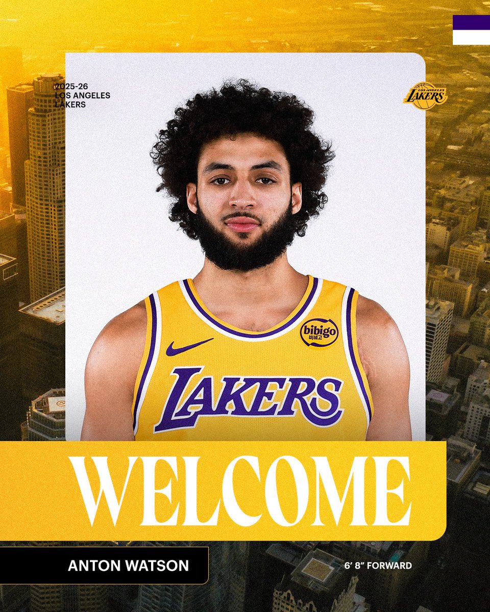 Lakers's tweet image. The Los Angeles Lakers have signed forward Anton Watson and guard Nate Williams.