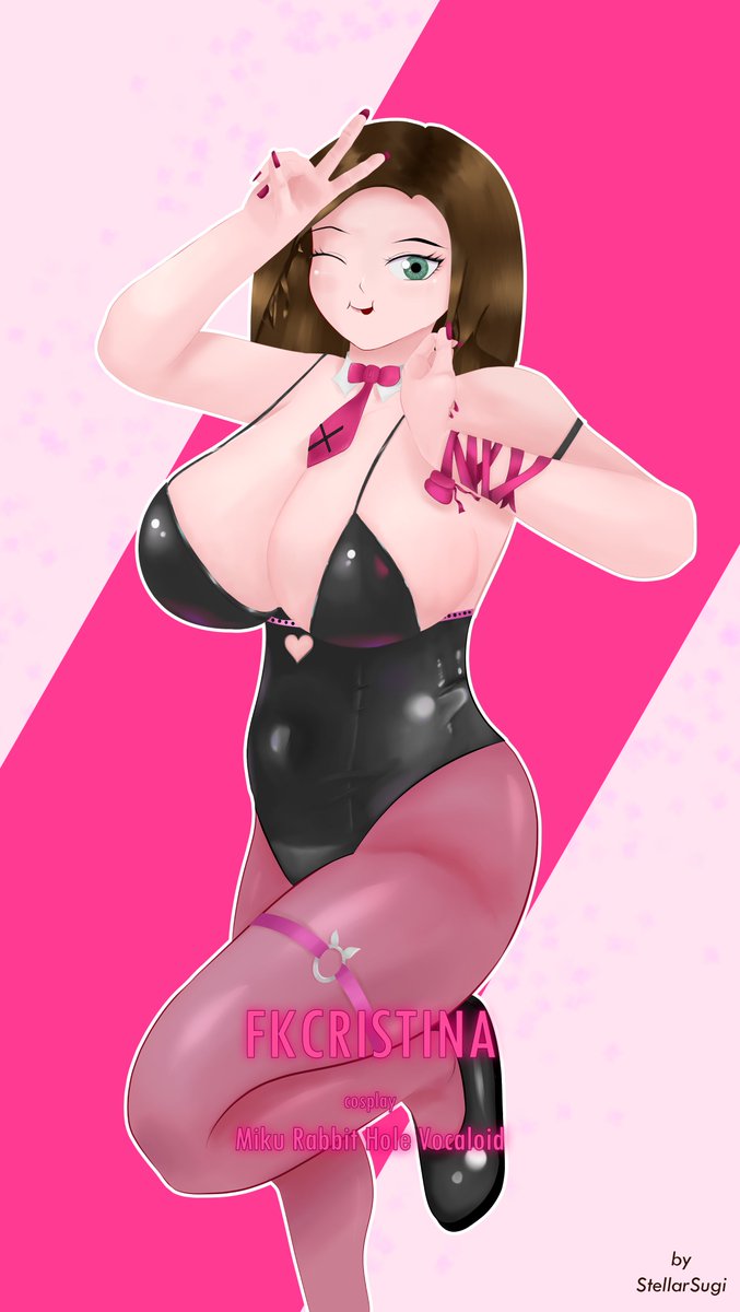 FanArt de <a href="/Fkcristina_/">fkcristina</a> haciendo cosplay de Rabbit Hole ❤️