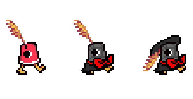 AwesomeSoup_'s tweet photo. i made shitty sprites of them in class the other day.  i dont do pixel art be nice ok https://t.co/EvNyCa1pNV