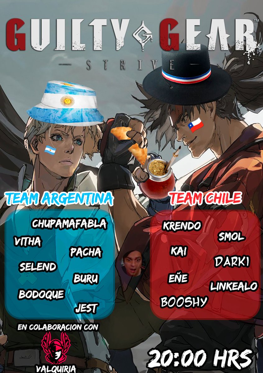 MAÑANA VUELVEN LOS EVENTOS CON UN CLASICAZO, CHILE VS ARGENTINA EN GGSTRIVE, EN COLABORACION CON <a href="/ValquiriaGames/">Valquiria E-Sports Argentina - FGC</a> NO SE LO PIERDAN MAÑANA A LAS 20HRS CTM