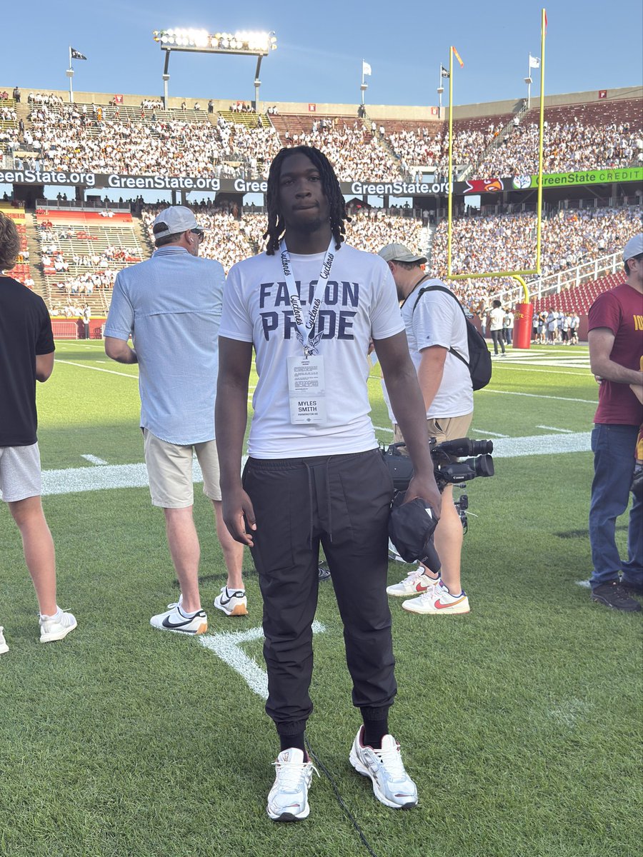 Myles Smith (@myless98) on Twitter photo After a great conversation with <a href="/CoachRasheed/">Eli Rasheed</a> I am blessed to receive my first D1 offer from Iowa State University ‼️#AGTG
<a href="/alex_pallone/">Alex Pallone</a> <a href="/coachalbrecht50/">Jason Albrecht</a> <a href="/BrandonHuffman/">Brandon Huffman</a> <a href="/AllenTrieu/">Allen Trieu</a> <a href="/CoachKelley52/">Dantrell Kelley</a> <a href="/TheD_Zone/">The D Zone</a> <a href="/Fhsfball/">FHS Football</a> <a href="/MIexposure/">Michigan exposure</a> After a great conversation with <a href="/CoachRasheed/">Eli Rasheed</a> I am blessed to receive my first D1 offer from Iowa State University ‼️#AGTG
<a href="/alex_pallone/">Alex Pallone</a> <a href="/coachalbrecht50/">Jason Albrecht</a> <a href="/BrandonHuffman/">Brandon Huffman</a> <a href="/AllenTrieu/">Allen Trieu</a> <a href="/CoachKelley52/">Dantrell Kelley</a> <a href="/TheD_Zone/">The D Zone</a> <a href="/Fhsfball/">FHS Football</a> <a href="/MIexposure/">Michigan exposure</a>