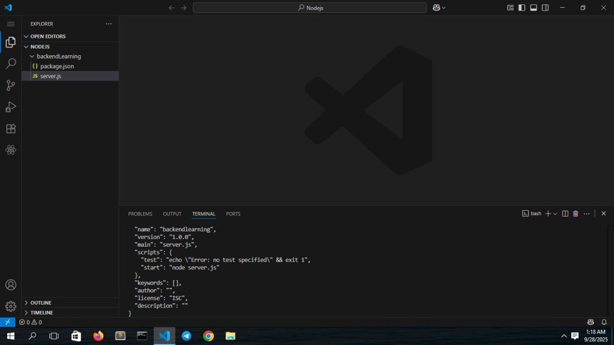 Montanna_016's tweet image. Started my backend journey already, hoping for the best. What do you think will frustrate me learning backend ? Tell me in the comment section 😫. 
Things I learnt: Express(), how to hide our PORT number using .env, nodemon @devcharlezen 🫡🫡
#backend #BackEndDeveloper #nodejs