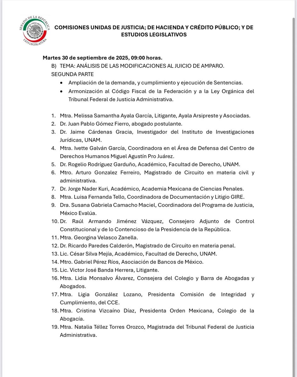 El llamado a participar en el ejercicio de Consulta Pública sobre las reformas a la #LeydeAmparo suscitó un gran interés. Se inscribieron 135 participantes, de los cuales 109 fueron registros válidos, conforme los requisitos de la Convocatoria. Conforme al acuerdo de la Junta de