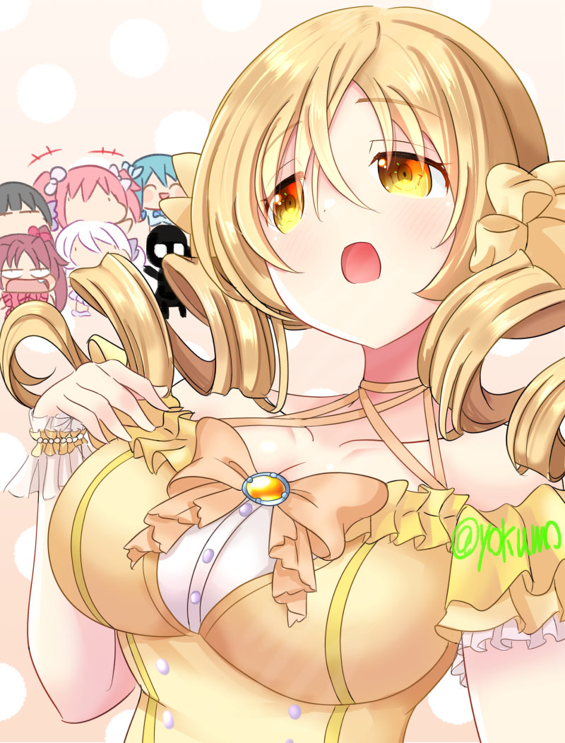 マミさん描きました ハーフアニバーサリー衣装 #魔法少女まどかマギカ 