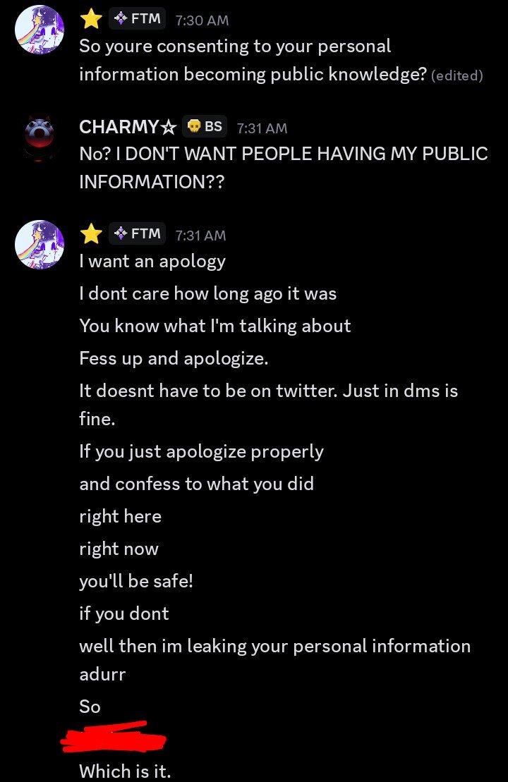 R34D_M3's tweet photo. She's threatened to doxx me btw and forced me to apologize for something I didn't fully do https://t.co/oL0mmJqjJC