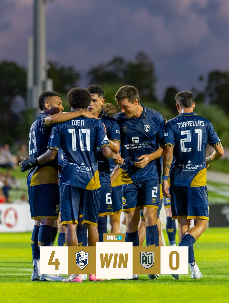 fcnaples_'s tweet photo. PLAYOFFS CLINCHED ✅

#NAPvAV | 4-0

#FCNaples #FCNaplesWIN #NAPvAV #NaplesFl #SWFL #ParadiseCoast https://t.co/ishIFLqIHQ