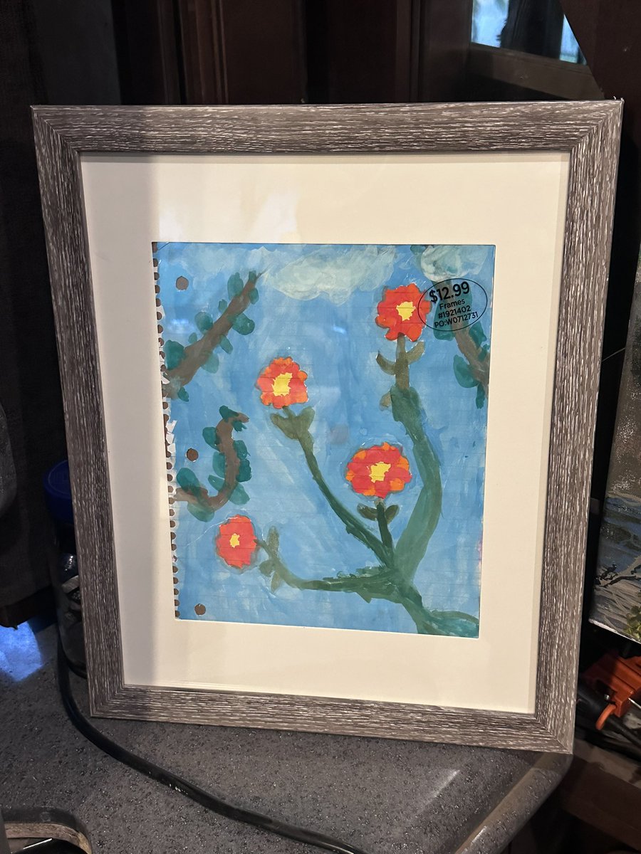 MikeChritton's tweet image. People have NEVER accused me of being “ touchy Feely”. However… one of our campers daughter at VoR made this picture for Sherri.  She matted and framed it.  Very cool! ￼
