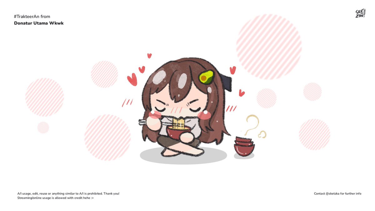 015 #TrakteerAn from Donatur Utama XD
Terima kasih banyak! >v< 🥑🍜