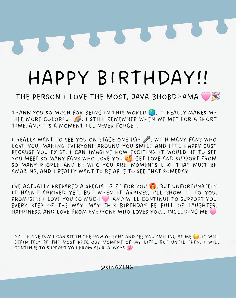 XINGXlNG's tweet image. Happy birthday! 🎂🎉
I’m so grateful you exist and bring so much light into my life. I’ll keep supporting you always. May this year bring you even more love, success, and happines you deserve 🌸 love you babe 🩷
#Java20thChapter
#javabh @javabh28