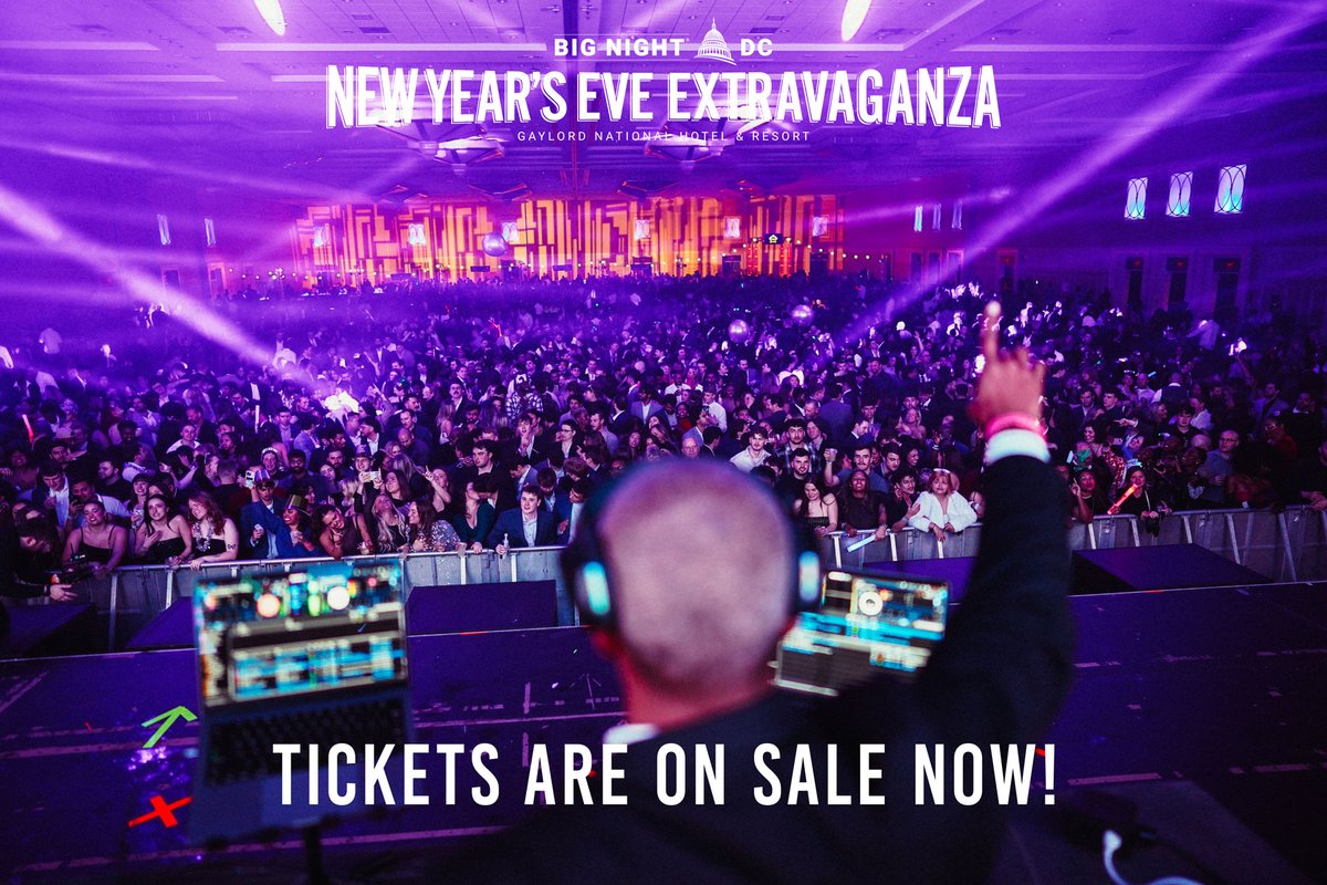 BigNightDC's tweet image. Tickets to the Big Night DC NYE are on sale now and boy do we have a great party in store for you to ring in 26!
-All drinks included
-10+ party rooms
-Bands
-DJs
-Massive midnight countdown
-Party favors
-Much more!
bignightdc.com
#BigNightDC #BigNight #NYE2026