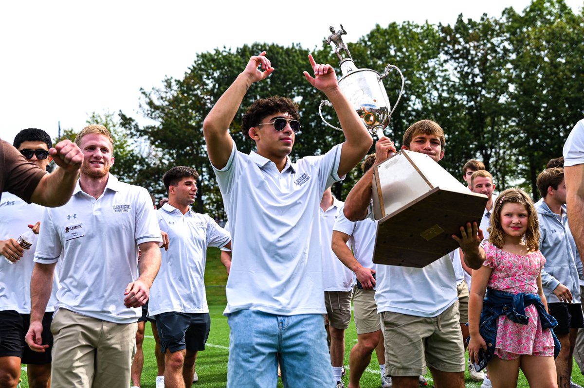 Great day celebrating our EIWA title and Luke Stanich's U20 World title at the Lehigh football game!

#PackThePit