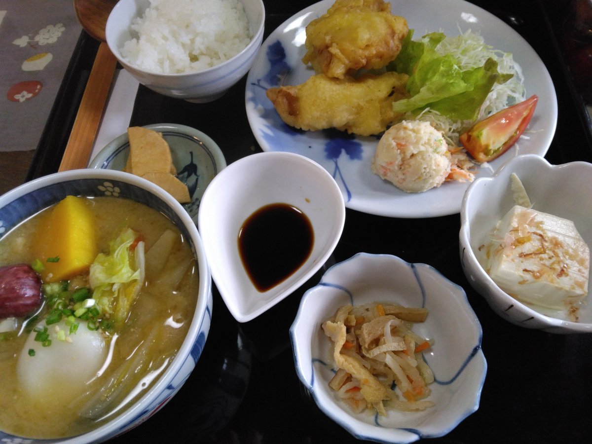 大分来たらとり天とだご汁！