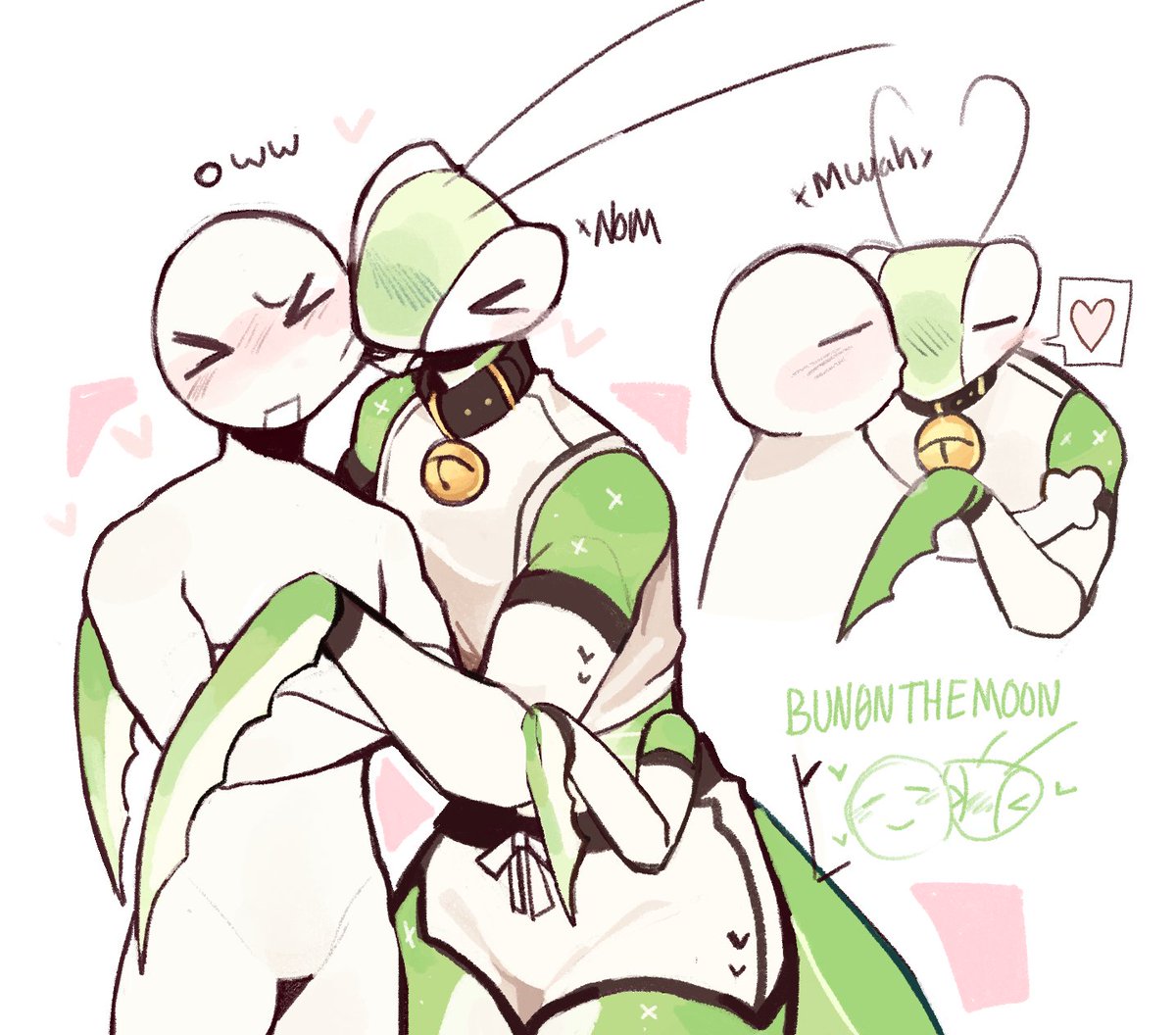 Bun0nTheMoon's tweet photo. THEY LOVE THEIR MANTIS PARTNER https://t.co/8kDXiAedkD