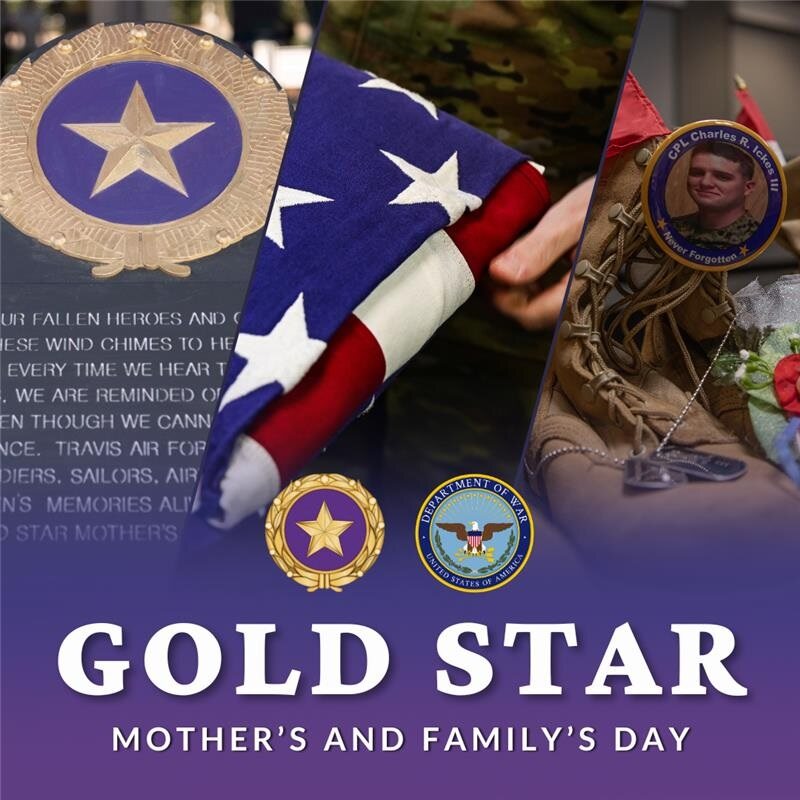 Today we honor the families whose loved ones gave their lives in service to our nation.

Gold Star Mothers and Families carry a legacy of courage, sacrifice and enduring love. 

We remember their loss. We uphold their strength. We are forever grateful.